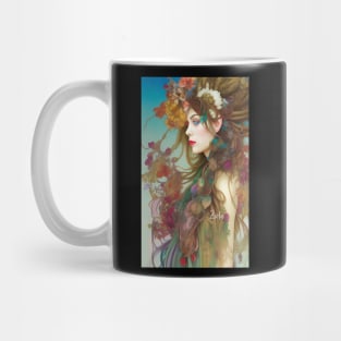 Stunning Hippie Chic Earth Goddess with Flowers Mug